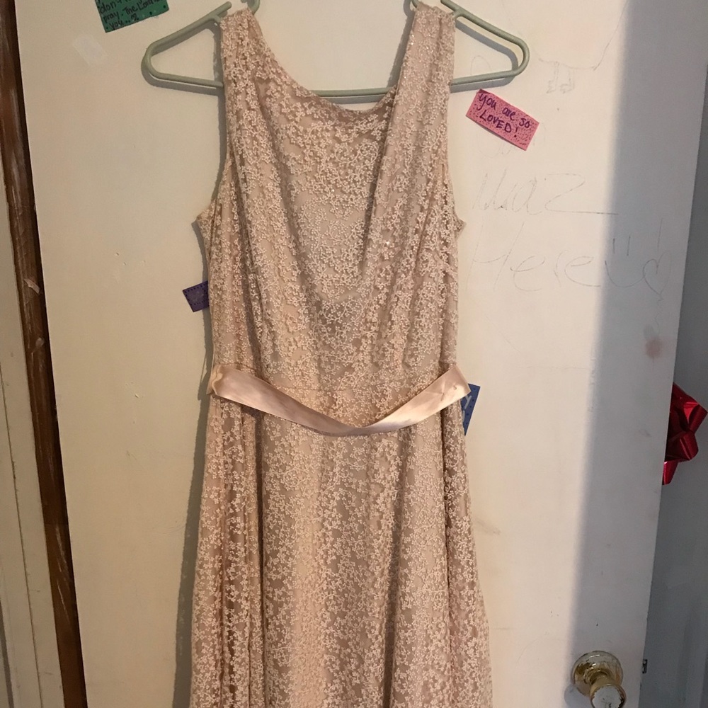 Gold and nude dress